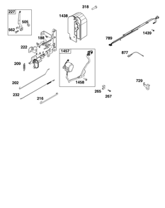 Controls Group Diagram and Parts List for 31S777-0005-B5 200000 - 399999 Briggs and Stratton Engine